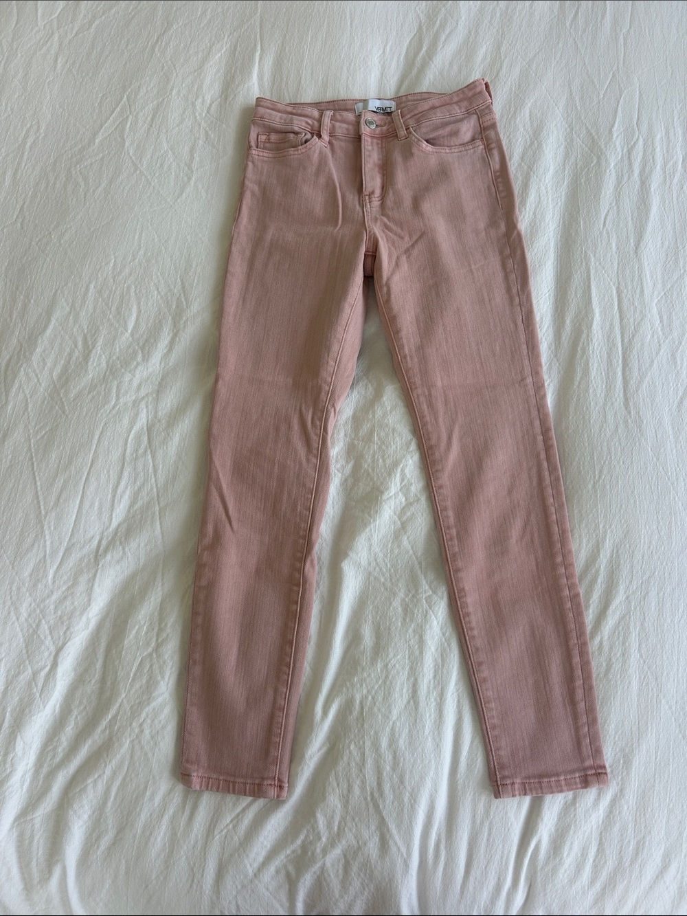 Slim High-Rise Pink Skinny Jeans